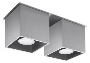 Sollux SL.0064 - Bodové svítidlo QUAD 2 2xGU10/40W/230V šedá
