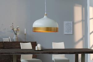 Designová závěsná lampa Modern Chic II bílo-zlatá