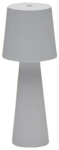 Šedá kovová zahradní stolní LED lampa Kave Home Arenys S