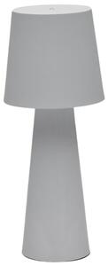 Šedá kovová zahradní stolní LED lampa Kave Home Arenys M