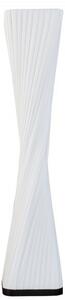 Moderní stylová stojící bílá lampa Harmony se skládaným stínítkem z latexu a černou čtvercovou podstavou 120 cm