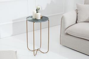 Jedinečný designový příruční stolek Jaspis zelený mramor