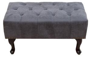 Luxusní taburetka Chesterfield Antik Look šedá