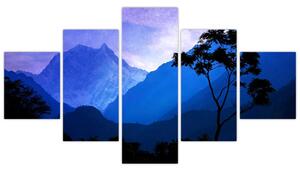 Obraz - Noční nebe v Nepálu (125x70 cm)