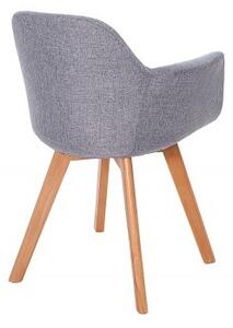 Designová retro židle Copenhagen šedá