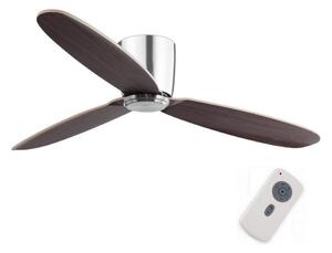 FARO 33472N - Stropní ventilátor NIAS chrom/hnědá pr. 132 cm + dálkové ovládání