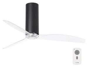 FARO 32036- Stropní ventilátor TUBE FAN černá/čirá pr. 128 cm + dálkové ovládání