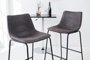 Designová barová židle Django vintage šedá