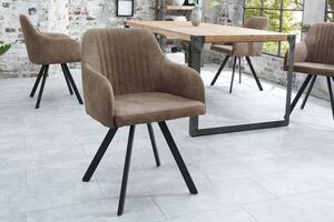 Designová vintage židle Lucca taupe