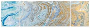 Obraz - Modrý mramor (170x50 cm)