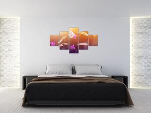 Obraz - Růžový motýl (125x70 cm)