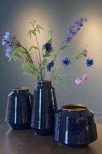 Pip Studio kovová váza 36cm, modrá