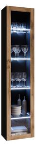 Vitrína Zigo sklo 180, Osvětlení: osvětlení LED - bílé, Barva: černý / wotan Mirjan24 5903211077579