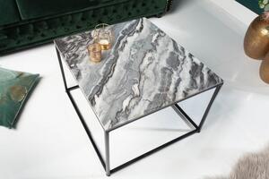 Art-deco designový konferenční stolek Elements Gris z leštěného mramoru 50cm