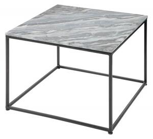 Art-deco designový konferenční stolek Elements Gris z leštěného mramoru 50cm