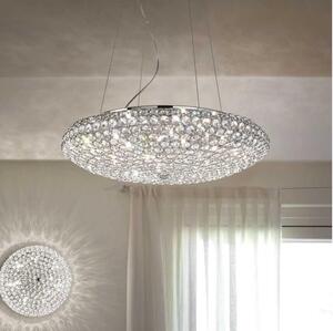 Ideal Lux - LED Křišťálový lustr na lanku KING 12xG9/3W/230V pr. 65 cm chrom