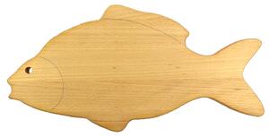 AMADEA Dřevěné prkénko ve tvaru kapra, masivní dřevo, 45x22,5x2 cm