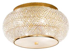 Ideal Lux - Křišťálové stropní svítidlo PASHA 6xE14/40W/230V pr. 40 cm zlatá