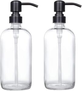 5Five® Skleněný dávkovač na mýdlo/šampón/kondicionér - 1l DISTRI - čiré sklo
