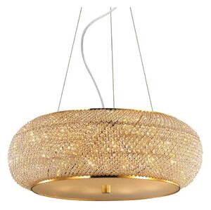 Ideal Lux - Křišťálový lustr na lanku PASHA 14xE14/40W/230V pr. 65 cm zlatá
