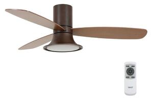 Lucci Air 210663 - LED Stmívatelný ventilátor FLUSSO 1xGX53/18W/230V hnědá + DO