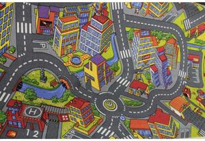 Metrážový dětský koberec Smart City 97