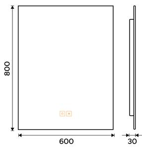 Nimco LED zrcadlo s podsvícením, 60 x 80, dotykový senzor ZP 53002VX