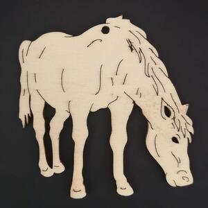 AMADEA Dřevěná ozdoba kůň 7 cm