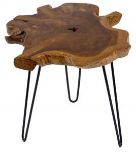 Designový moderní odkládací stolek z kmene stromu Wild 55cm
