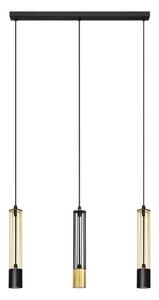 LED Lustr na lanku BARS 3xGU10/4,8W/230V černá/zlatá