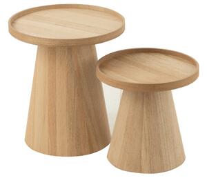 -25 % Dny MOMENTI– Set dvou dřevěných odkládacích stolků J-line Munk 45/38,5 cm