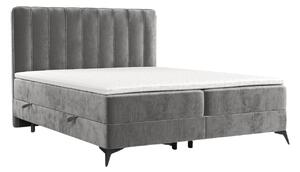 Maison de Rêve Šedá čalouněná postel boxspring AGGAZ 140 x 200 cm