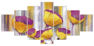 Obraz - Ilustrace květin (210x100 cm)