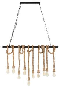 Unikátní závěsná lampa Marinero hnědá
