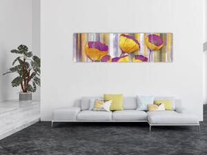 Obraz - Ilustrace květin (170x50 cm)