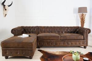 Chesterfield luxusní rohová sedačka Holger levá 280cm