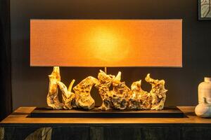 Stylová a designová široká stolní lampa Alaska 54cm