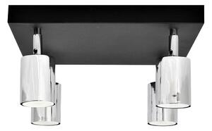 LED Bodové svítidlo TUNE 4xGU10/4,8W/230V matný chrom/černá