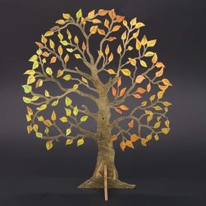 AMADEA Dřevěný 3D strom barevný, výška 23 cm