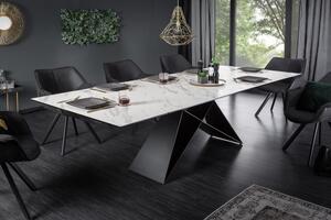 Designový industriální jídelní stůl Copeland II 180-260 cm z mramoru