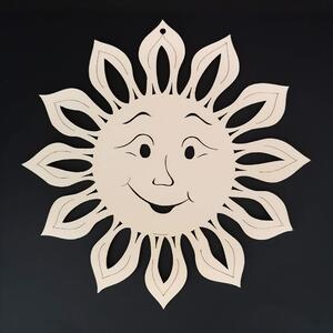 AMADEA Dřevěný obrázek k vymalování slunce 20 cm