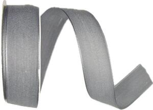 Bavlněná stuha CHANCE GRAY šedá 25mm x 3m (6,-Kč/m)