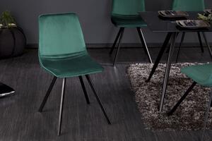 Moderní designová židle Hartlepool Emerald sametová