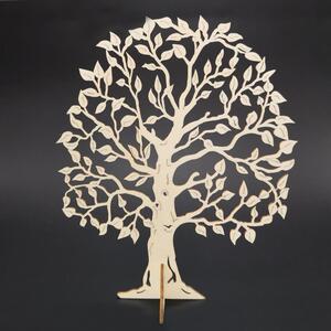 AMADEA Dřevěný 3D strom, přírodní, výška 23 cm
