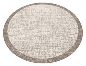 Koberec SIZAL FLOORLUX kruh 20401 Ramka šampan/taupe
