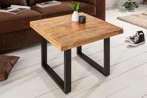 Industriální designový konferenční stolek Steele Craft z mangového dřeva čtvercového tvaru 60cm