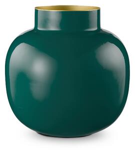 Pip Studio mini kovová váza 10cm, tmavě zelená (Oválná váza Metal, tmavě zelená)