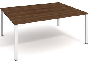 Dvojstůl pracovní rovný 180×160 cm - Hobis Uni USD 1800 Dekor stolové desky: třešeň, Barva nohou: černá