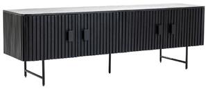 Eleonora Černý dřevěný TV stolek Remi 170 x 45 cm