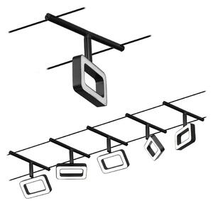 Paulmann 94485 - SADA 5xLED/4,8W Kompletní lankový systém FRAME 230V černá